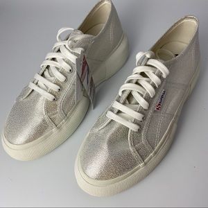 Superga gray/silver platform sneakers size 41